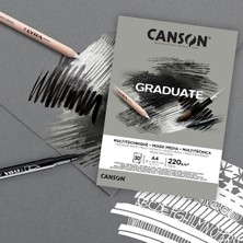 Canson Graduate Mix Media GREY A4 220gr 30 yp Çok Amaçlı Resim Bl