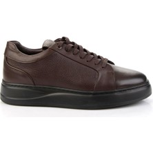 Kahve Hakiki Deri Erkek Sneaker E01593520541