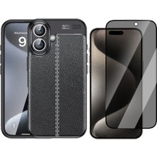 Vendas iPhone 16 Uyumlu Kılıf Vendas Niss Auto Focus Silikon Kapak + Hayalet Cam Ekran Koruyucu