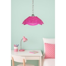 Pembe Akrilik Avize Modern Dekoratif Aydınlatma 35X35X12 cm