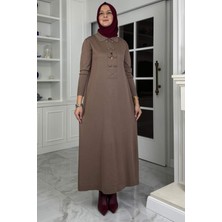 Laçin Triko Elbise Sütlü Kahve