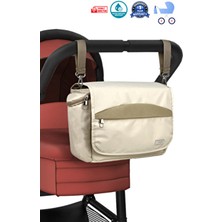 Stroller Bag Bebek Arabası ve Omuz Çantası x Pro Termos Bölümlü - Bej