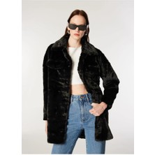 Only 15260048 Onlvıda Fur Shacket Black Kadın Mont