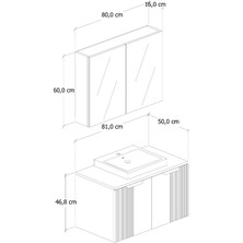 65 cm Chester Banyo Dolabı