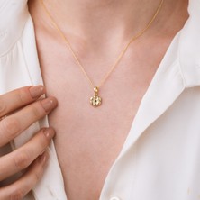 925 Ayar Gümüş Aster Çiçeği Eylül Ayı Minimal Doğum Taşı Kolyesi