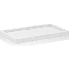The Mia Travertine Banyo Tepsisi Beyaz 28X16X3 cm