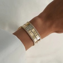 Italyan Retro Kordon Altın Bileklik