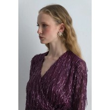 Gusto Taş Detaylı Yıldız Küpe - Gold