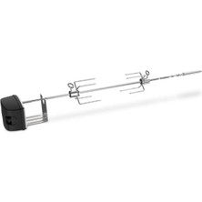 Weber Rotisserie 7654 – Genesis® II 2/3 Burner & Genesis® 300 Series Mangal Çevirme Paslanmaz Şiş & Çatal | 107 cm Spit | Elektrikli Motor