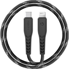 C94 Nyloflex 1.5m 100W Type-C To Lightning Pd Hızlı Şarj Kablo - Siyah