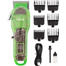 Kablosuz Tıraş Makinesi, LCD Ekran, USB Şarj, 6 Tarak, T-Bıçaklı, Profesyonel