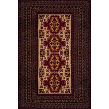 Hali.Net Bordo Madalyon Modern Etnik Desenli Halı  | Makinada Yıkanabilir | Hav Toz Vermez | Leke Tutmayaz | Kaymaz Taban | Dijital Makine Baskı | Salon Yolluk Mutfak Halısı