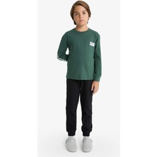 DeFacto Pijama Takımı Baskılı Uzun Kollu Üst Uzun Alt Erkek Çocuk F3346A825WN