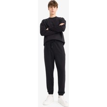 DeFacto Regular Fit Beli Bağcılı Paçası Lastikli Cepli Basic Düz Jogger Eşofman Altı E9427AX25AU