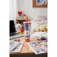 BT21 Lisanslı Çift Cidarlı Pipetli Şişe (800ML) - Rj