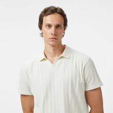 Nautica Erkek Krem Classic Fit Polo Yaka T-Shirt K55560T.1MA