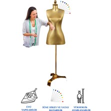Gold Ayaklı 38 Beden Full Iğne Batan Süngerli Terzi Mankeni Prova Mankeni Po-01