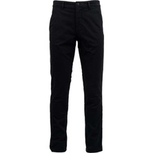 Erkek Slim Fit Pamuklu Chino Pantolon - Siyah