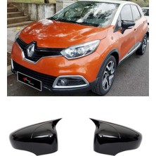Renault Captur 2013-2019 Batman Yarasa Ayna Kapağı Takım Piano Black