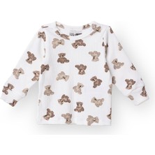 Hellobaby Erkek Bebek Sweatshirt Çıtçıtlı Bisiklet Yaka Uzun Kol