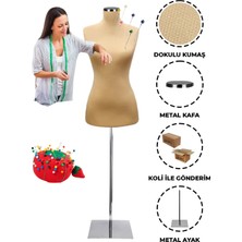 Şardonlu Özel Kumaş Ten Rengi Süngerli, Terzi Mankeni Prova Mankeni