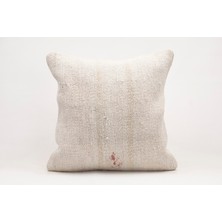 El Yapımı Kilimden Yapılmış Vintage Kırlent Kılıfı, Yün, 50X50CM