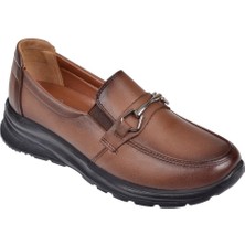 Beety Hakiki Deri Hafif Tabanlı Comfort Kadın Ayakkabı BEE-033T   Kahve