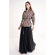 Siyah Beli Lastikli Uzun Etek 81323