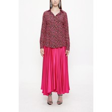 Fuşya Bol Kesim Gömlek 10814