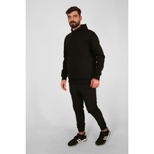 |kapüşonlu Sweatshirt| Fleto Cep Detaylı Reflektör Baskılı Şardonlu