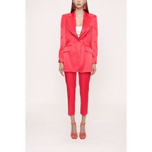 Kırmızı Dar Kesim Ceket 61152