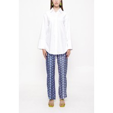 Beyaz Bol Kesim Gömlek 10810