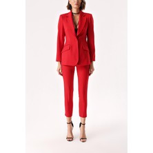 Kırmızı Klasik Blazer Ceket 61171