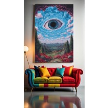 Özkacar Group Acıd Göz V22 Ev Duvar Salon Güzellik Salonu Ofis Dükkan Dekarasyon Kanvas Tablo