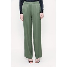 Yeşil Beli Lastikli Bol Kesim Pantolon 41609