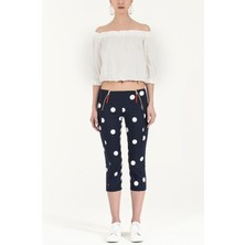 Lacivert Dar Kesim Kapri Pantolon 40722