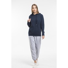 Süperlife Kadın Kapşonlu Regular Fit Ince Sweatshirt SPR21K55