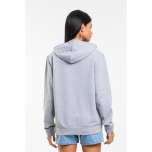 Kadın Kapşonlu Rahat Kalıp Ince Wıllamsburg Brooklyn Baskılı Swetashırt SPR24SWK123