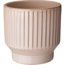 Seramik Saksı, Bej, 9 cm