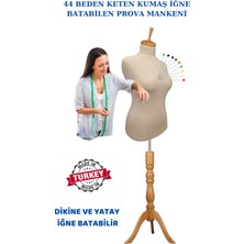 Yüksek Kalite 44 Beden Keten Kumaş Full Iğne Batabilen Terzi Mankeni Prova Mankeni