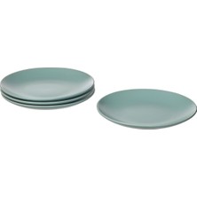 Tatlı Tabağı Seti, Mat Açık Turkuaz, 20 Cm, 4 Adet