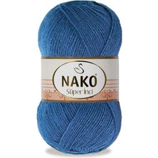 Nako Süper Inci El Örgü Ipliği 517 Mavi  - 1 Adet