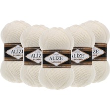 Alize Lanagold El Örgü Ipliği 62 Krem  - 5 Adet