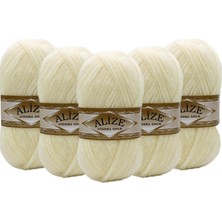 Alize Angora Gold El Örgü Ipliği 62 Krem  - 5 Adet