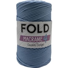 Fold Yarn 4 No Polyester Makrome Ip 200GR 3mm 220 Bebe Mavi  - 1 Adet