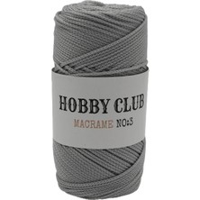 Hobby Club 3 No Polyester Makrome Ip 100GR 2mm 060 Gri  - 1 Adet