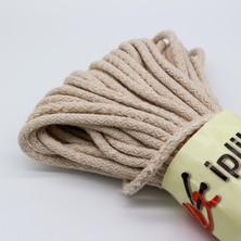 Dolgulu Pamuk Kordon | Tress Kordon Ip 8mm 30MT Krem  - 1 Adet