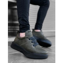 ET0160 Bantlı Erkek Yüksek Taban Haki Spor Ayakkabı