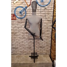 Yüksek Kalite Erkek Tel Kafalı Ahşap Kollu Terzi Mankeni