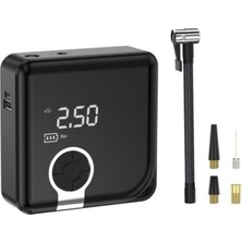 ZC-001 Taşınabilir Powerbankli Kendinden Şarjlı Siyah Dijital Ekranlı Hava Kompresörü